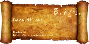 Bara Ábel névjegykártya