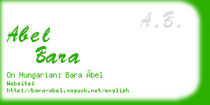 abel bara business card