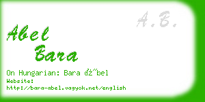 abel bara business card